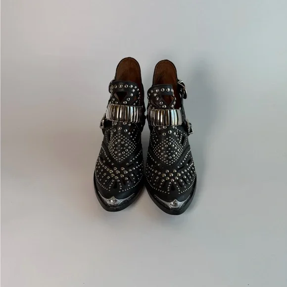 Jeffrey Campbell Calhoun Black Cutout Ankle Booties - Picture 2 of 9